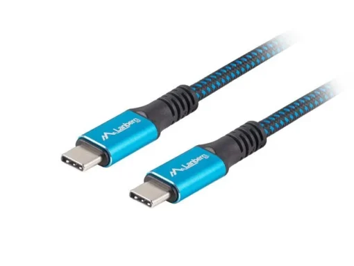 Lanberg кабел USB-C M/M USB4 1.2m 100W 8K 60HZ black-blue