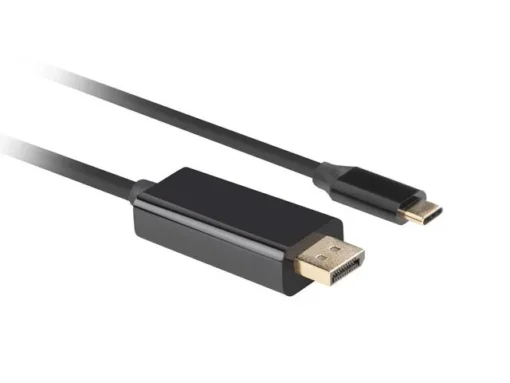 Lanberg Cable USB-C(M)->Displayport(M) 1M 4K 60HZ black - Image 3