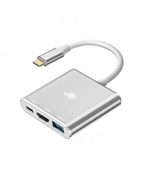 TB Adapter HUB USB C 3w1 - HDMI USB PD silver