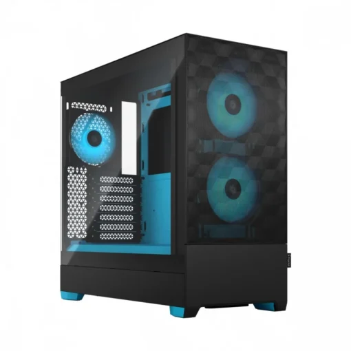 Fractal Design кутия за компютър Pop Air TG Clear Tint RGB cyan core