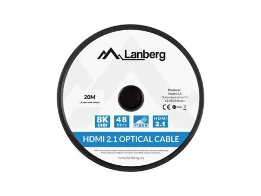 Lanberg Cable HDMI M/M v2.1 20M 8K black optical AOC - Image 4