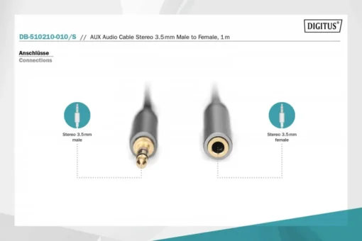 Digitus Audio Extension Cable DB-510210-010-S - Image 3