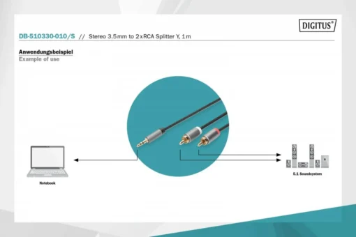 Digitus Audio adapter cable DB-510330-010-S - Image 5