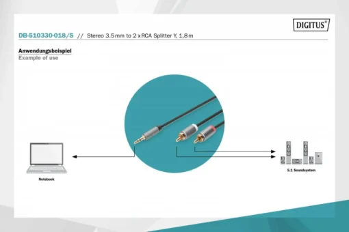 Digitus Audio adapter cable DB-510330-018-S - Image 5