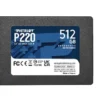 Patriot SSD 512GB P220 550/500 MB/s SATA 3 2.5 inches