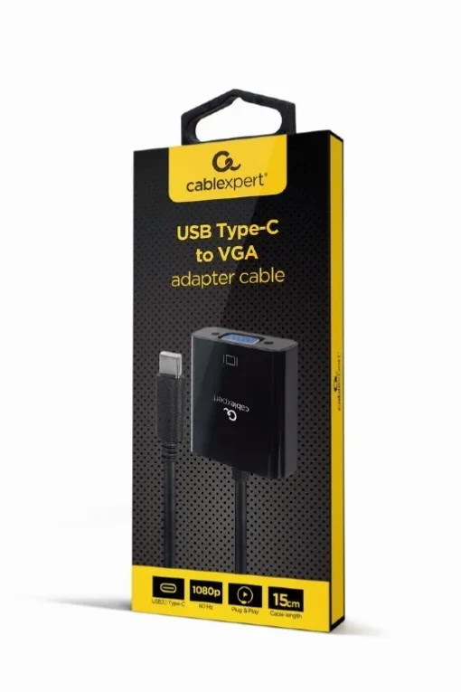 Gembird Adapter USB-C to VGA 1080P 60Hz - Image 2