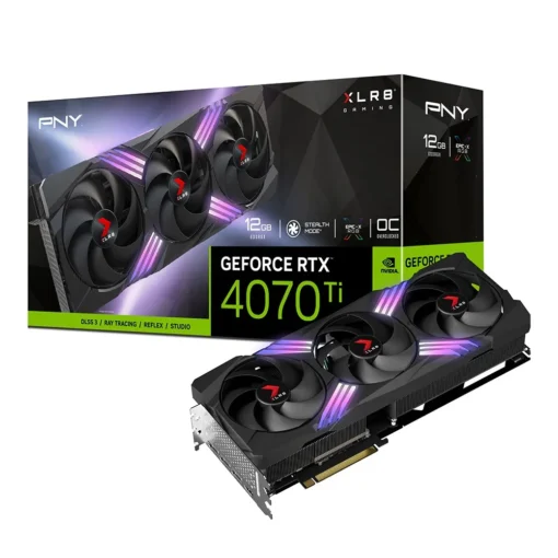 PNY видео карта GeForce RTX 4070Ti 12GB XLR8 Gaming Verto OC VCG4070T12TFXXPB1-O