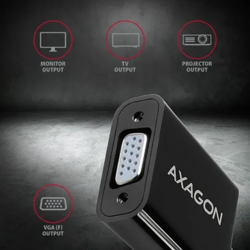 AXAGON DisplayPort -> VGA adapter FullHD, 1920*1200 - Image 4