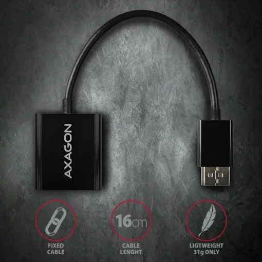 AXAGON DisplayPort -> VGA adapter FullHD, 1920*1200 - Image 5