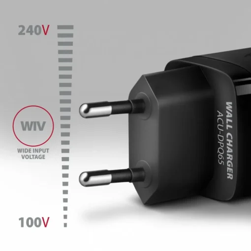 AXAGON AXAGON ACU-DPQ65 GAN WA ll charger, 3x port USB - Image 3