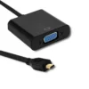 Qoltec Adapter Micro HDMI D male / VGA female | + 3.5mm AUX | 0.2m