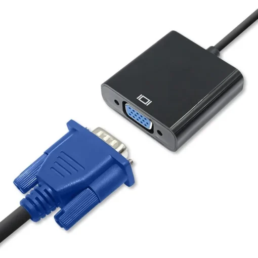 Qoltec Adapter Micro HDMI D male / VGA female | + 3.5mm AUX | 0.2m - Image 5