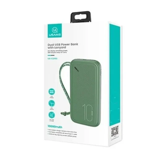 USAMS Powerbank PB56 10000mAh 2xUSB Green - Image 2