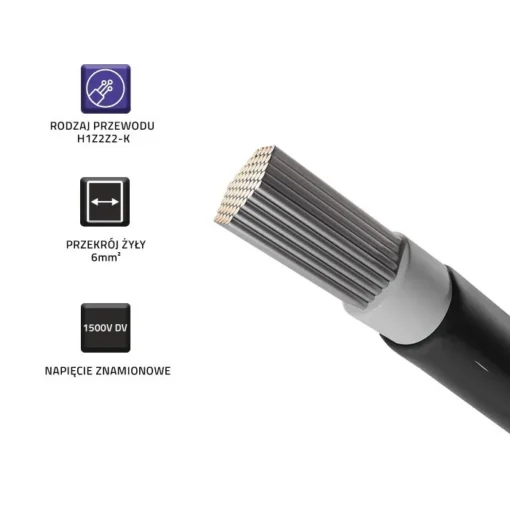 Qoltec Potovoltaic solar cable 6mm2, 100m, black - Image 3