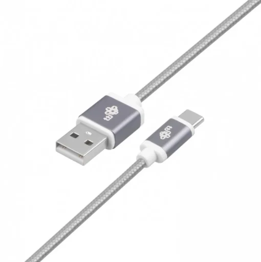 TB Cable USB - USB C 1.5 m gray tape premium - Image 3