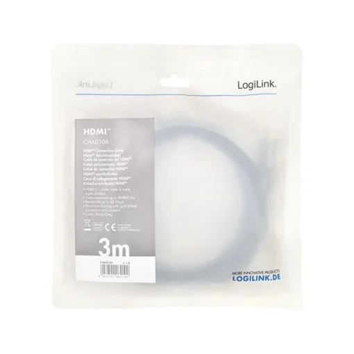 LogiLink HDMI 2.1 cable 8K/60Hz , alu, 3m - Image 4