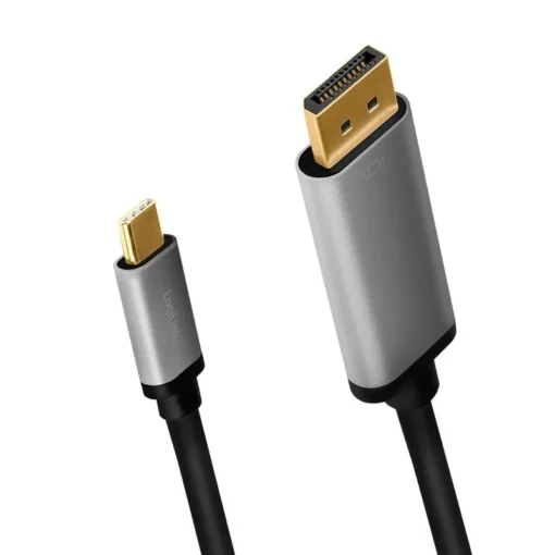 LogiLink USB-C to DP cable, 4K 60Hz, alu, 1.8m - Image 2