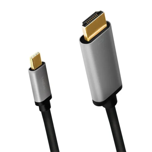 LogiLink USB-C to HDMI cable, 4K 60Hz, alu, 1.8m - Image 2