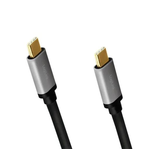 LogiLink USB-C M/M cable, 4K/60Hz , PD, alu, 1m - Image 2