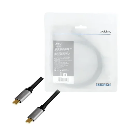 LogiLink USB-C M/M cable, 4K/60Hz , PD, alu, 1m - Image 5