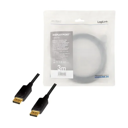 LogiLink DisplayPort cable 4K/60 Hz,DP/M do DP/m,alu. 3m - Image 5