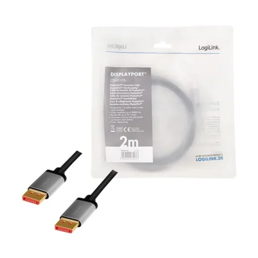 LogiLink Displayport cable 8K/60 Hz,DP/M do DP/M,alu. 2m - Image 5