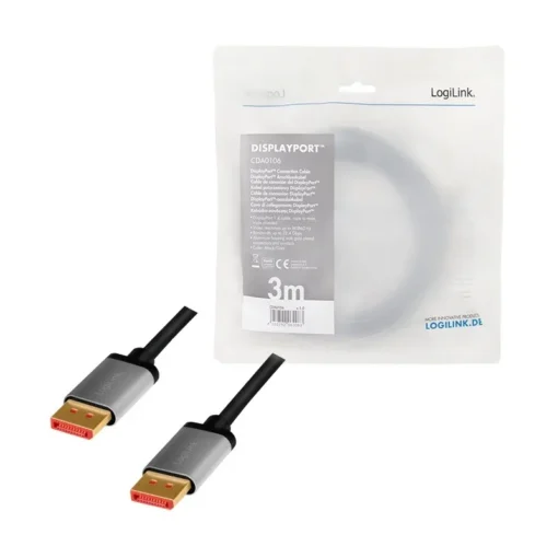 LogiLink DisplayPort cable 8K/60 Hz,DP/M do DP/M,alu. 3m - Image 5