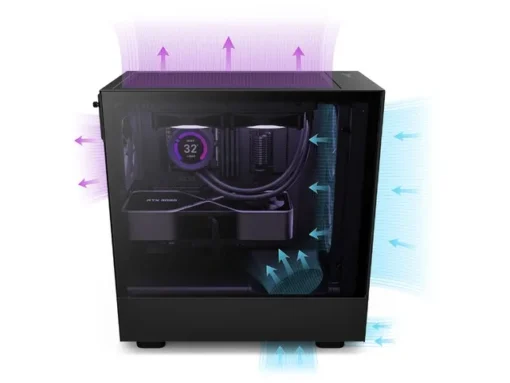 NZXT кутия за компютър H5 Flow with window black - Image 2