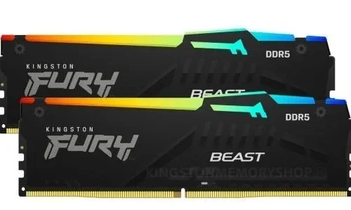 Kingston DDR5 Fury Beast Black RGB 64GB(2*32GB)/5600 CL36 EXPO
