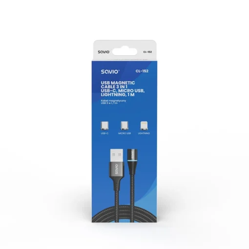 Savio Cable USB 3w1 1m CL-152 - Image 3