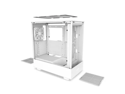 NZXT кутия за компютър H5 Flow with window white - Image 4