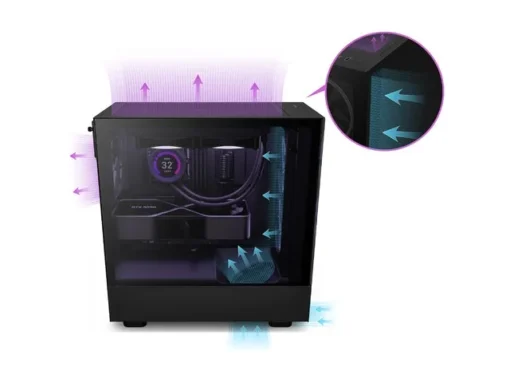 NZXT кутия за компютър H5 Elite with window black - Image 2