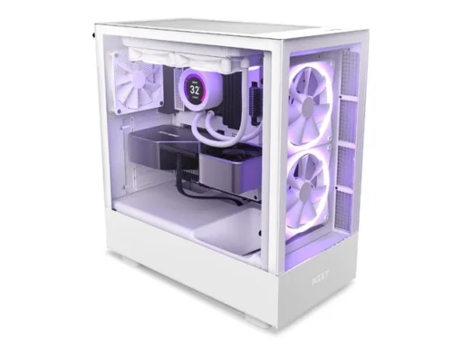 NZXT кутия за компютър H5 Elite with window white