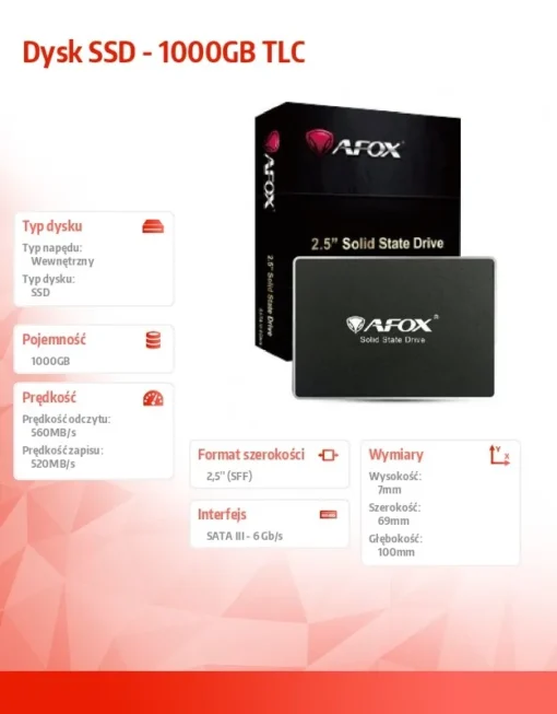 AFOX SSD drive 1000GB TLC - Image 2