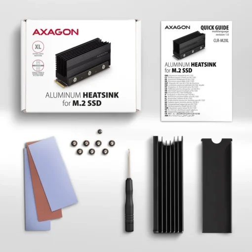 AXAGON AXAGON CLR-M2XL passive ALU heatsink M.2 36mm h - Image 5