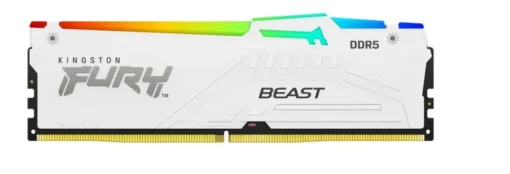 Kingston памет DDR5 Fury Beast RGB 16GB(1*16GB)/5200 CL36 white