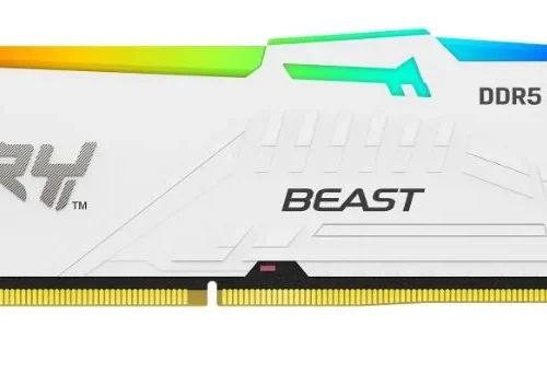 Kingston памет DDR5 Fury Beast RGB 16GB(1*16GB)/5600 CL40 white