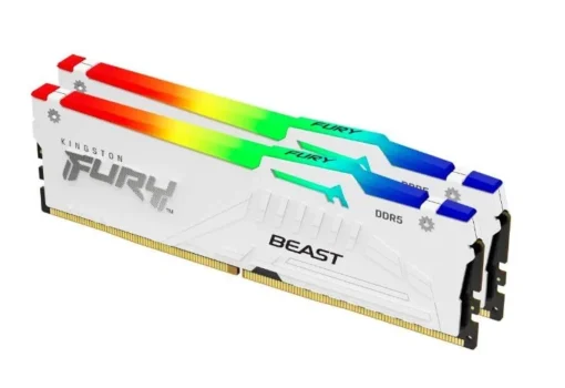 Kingston памет DDR5 Fury Beast RGB 64GB(2*32GB)/5600Mhz CL36 white - Image 2