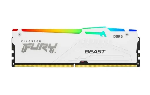 Kingston памет DDR5 Fury Beast RGB 64GB(2*32GB)/5600Mhz CL36 white