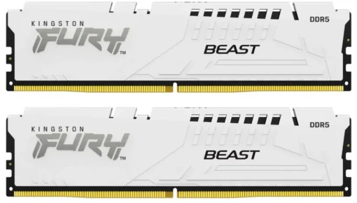 Kingston памет DDR5 Fury Beast White E 64GB(2*32GB)/6000 CL36