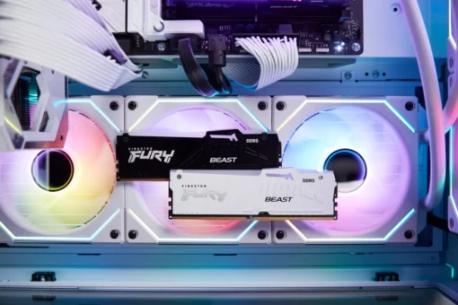 Kingston памет DDR5 Fury Beast Whi RGB 32GB(1*32GB)/6000 CL36 - Image 2