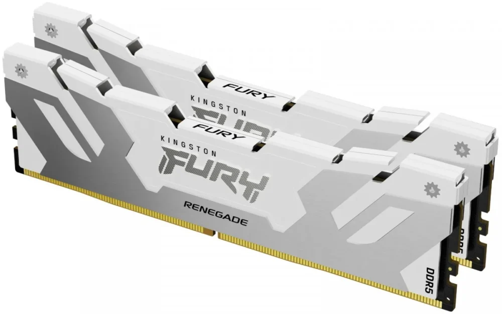 Kingston памет DDR5 Fury Renegade бял 32GB(2*16GB)/6400 CL32