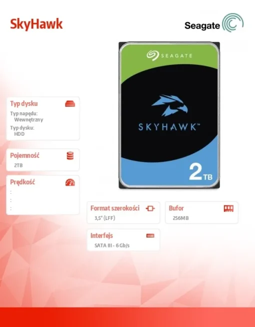 Seagate Drive SkyHawk 2TB 3,5 256MB ST2000VX017 - Image 4