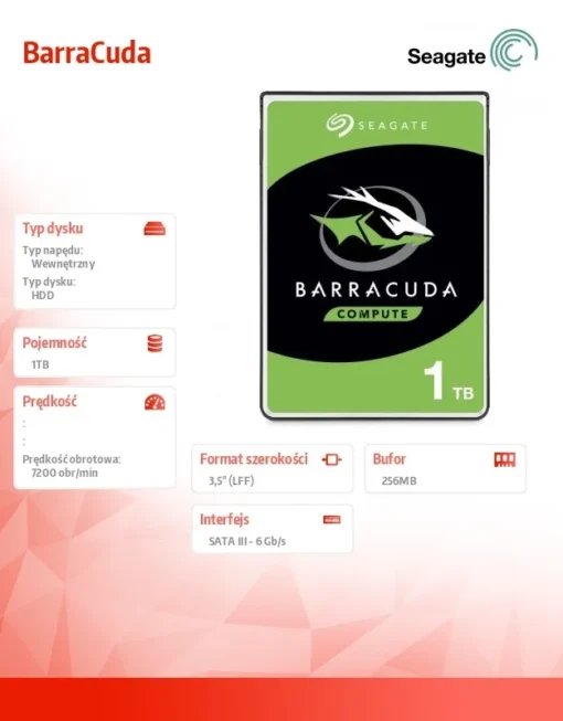 Seagate BarraCuda drive 1TB 3,5 256MB ST1000DM014 - Image 4