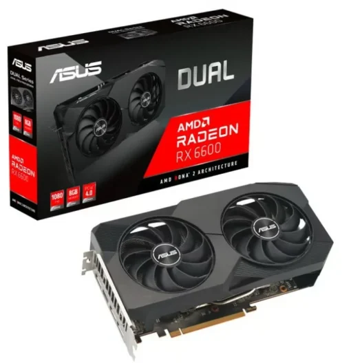 Asus видео карта Radeon RX 6600 DUAL V2 8GB GDDR6 128bit 3DP/HDMI