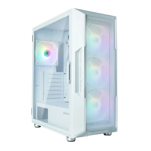 Zalman Компютър case I3 Neo ATX Mid Tower RGB 4xfan, white - Image 3