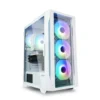 Zalman кутия за компютър I3 Neo TG White Mid Tower RGB fan x4 white