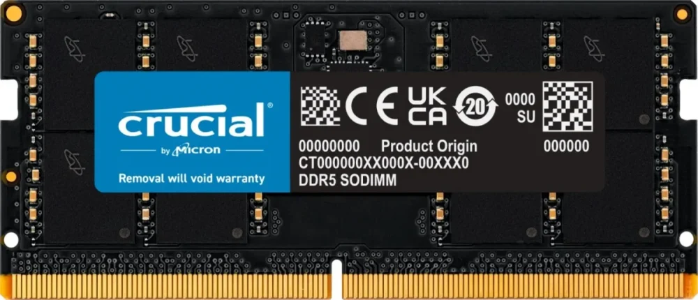 Crucial памет за лаптоп DDR5 SODIMM 48GB/5600 CL46 (16Gbit)