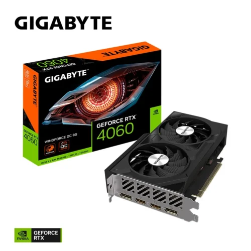 Gigabyte видео карта GeForce RTX 4060 WINDFORCE OC 8G GDDR6 128bit 2DP