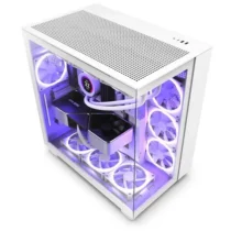 NZXT кутия за компютър H9 Flow with window white